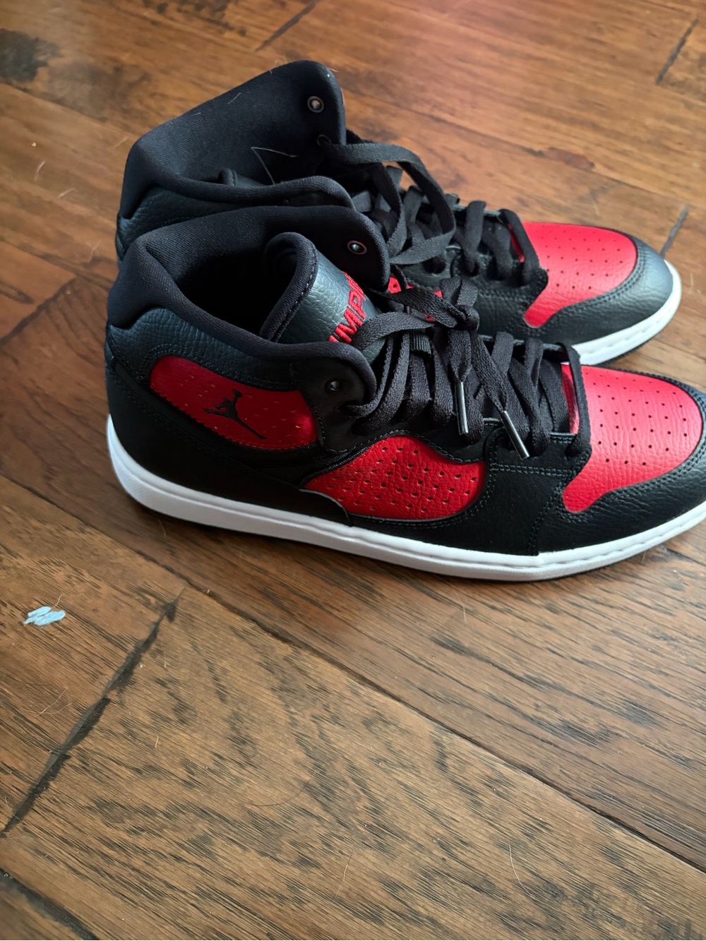 Black and red Jordan’s